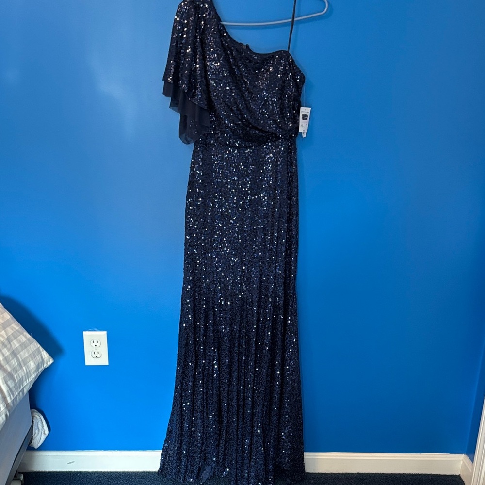 Night Way Collections Navy Sequin Dress